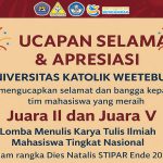 Mahasiswa Unika Weetebula Raih Juara II & V Lomba Karya Tulis Ilmiah Tingkat Nasional